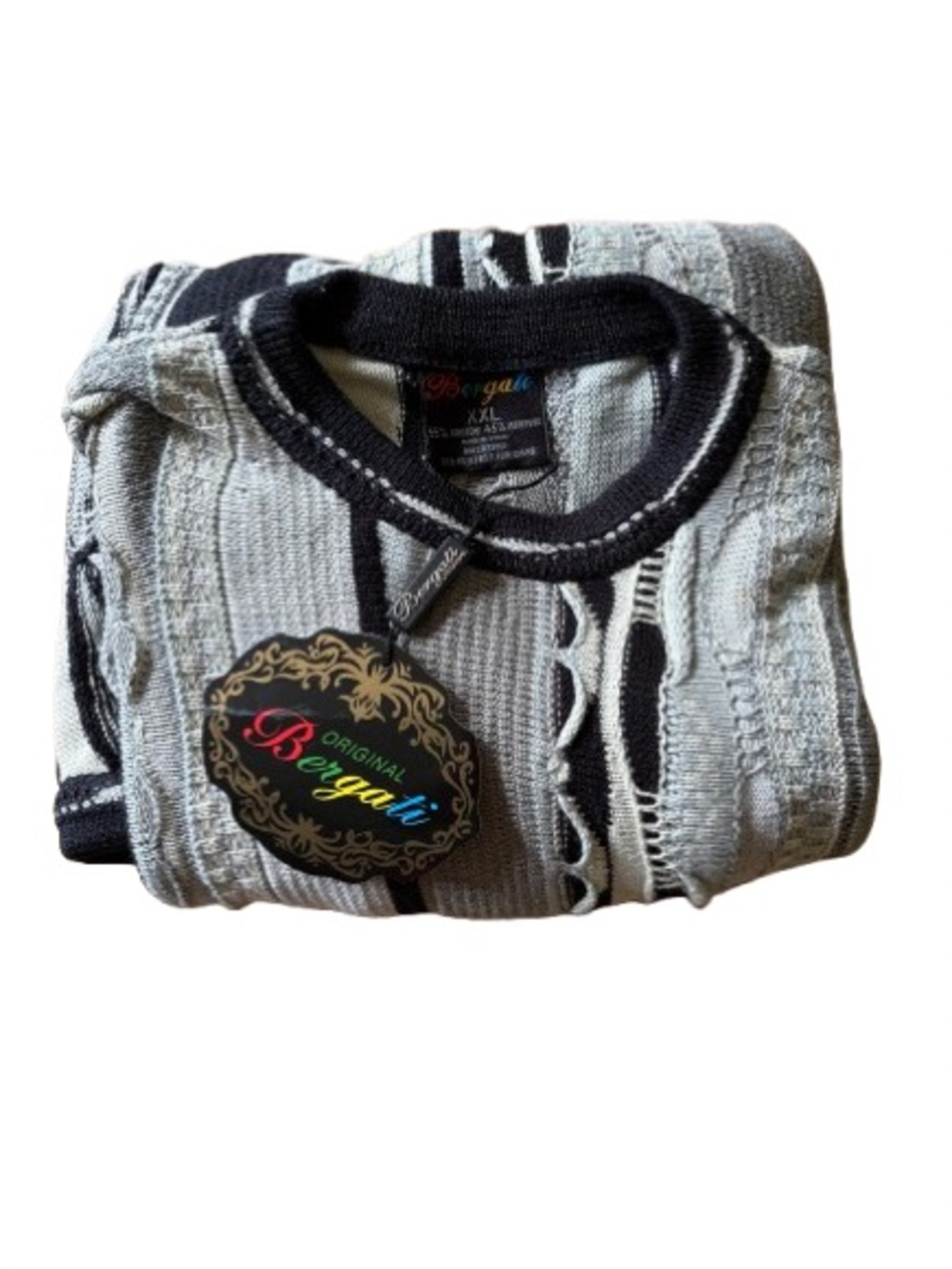 Vintage Bergati 3D Knit Sweater XXL Deadstock
